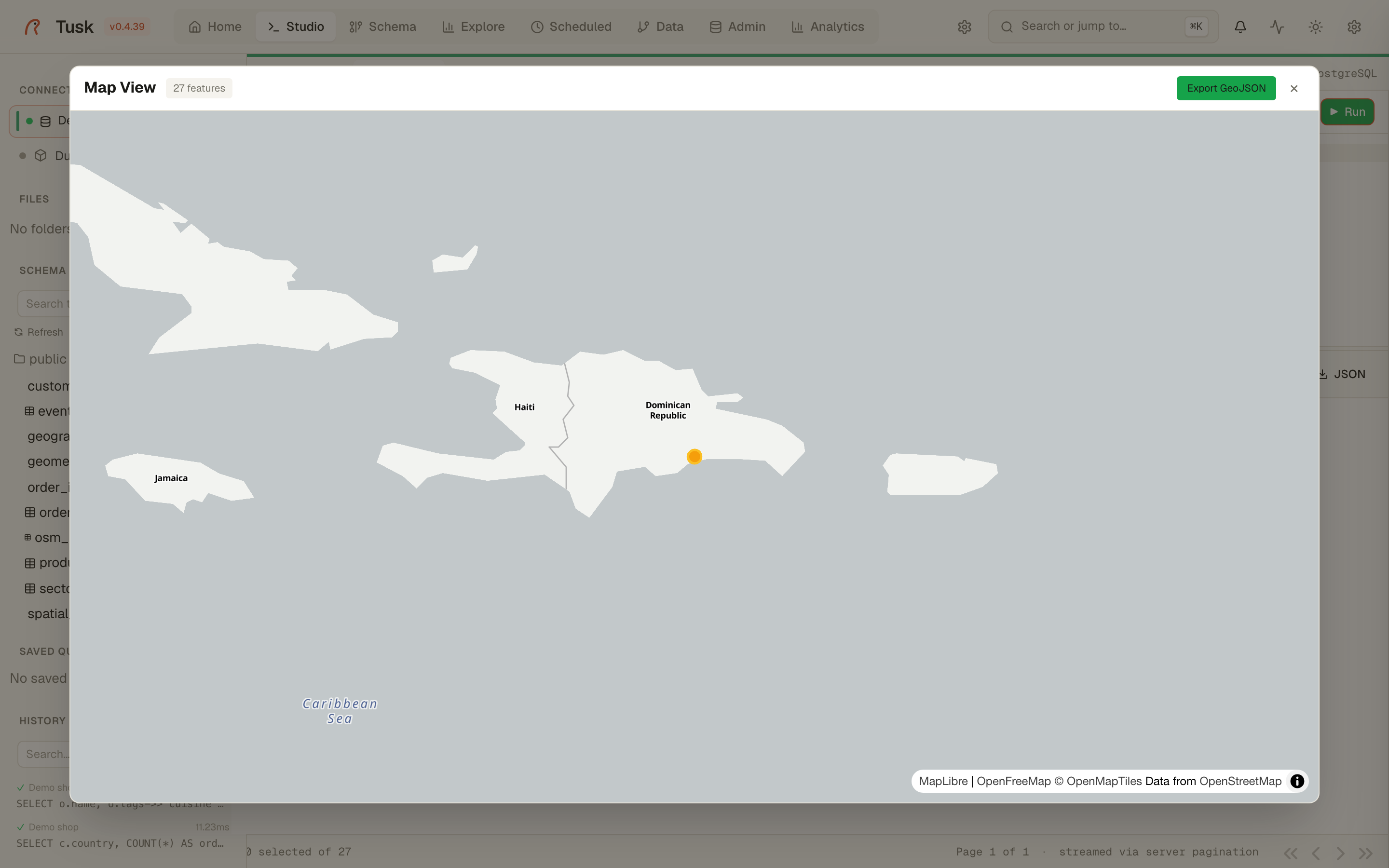 The answer on the map.